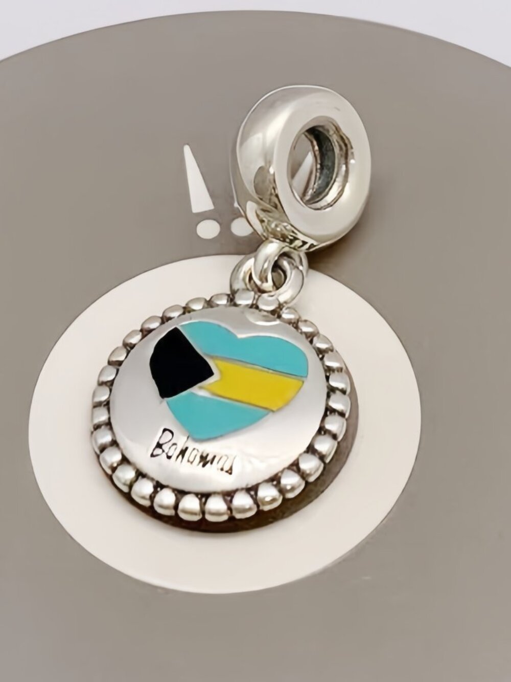 Pandora Bahamas Flag Exclusive Dangle Charm Pendant /Exclusive Enamel Dangle